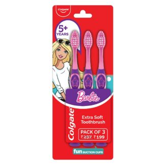 Colgate Barbie Kids Toothbrush Pack of 3