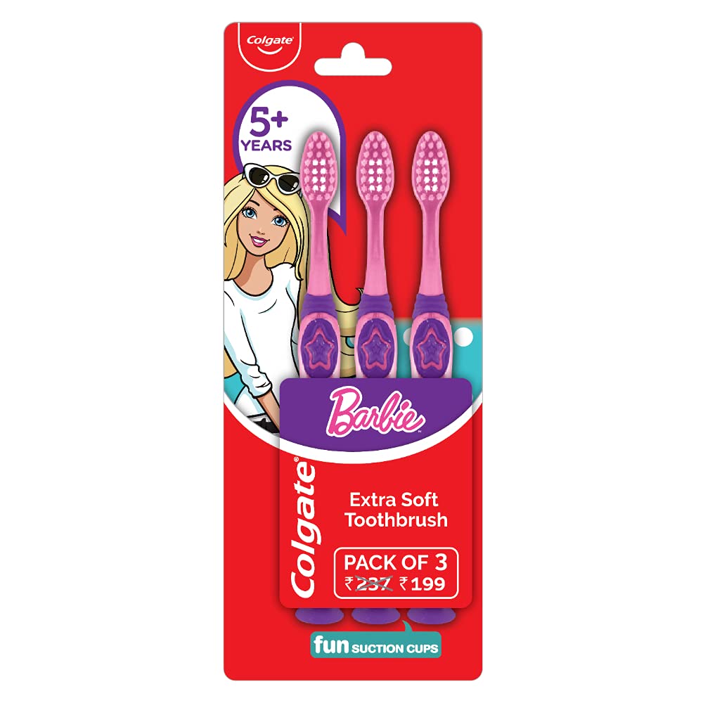 Colgate Barbie Kids Toothbrush Pack of 3