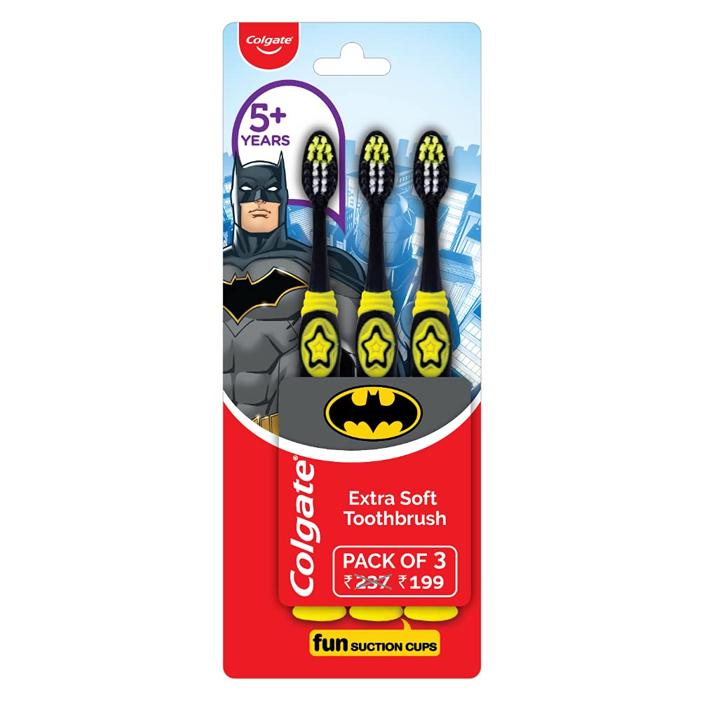 Colgate Batman Kids Toothbrush Pack of 3
