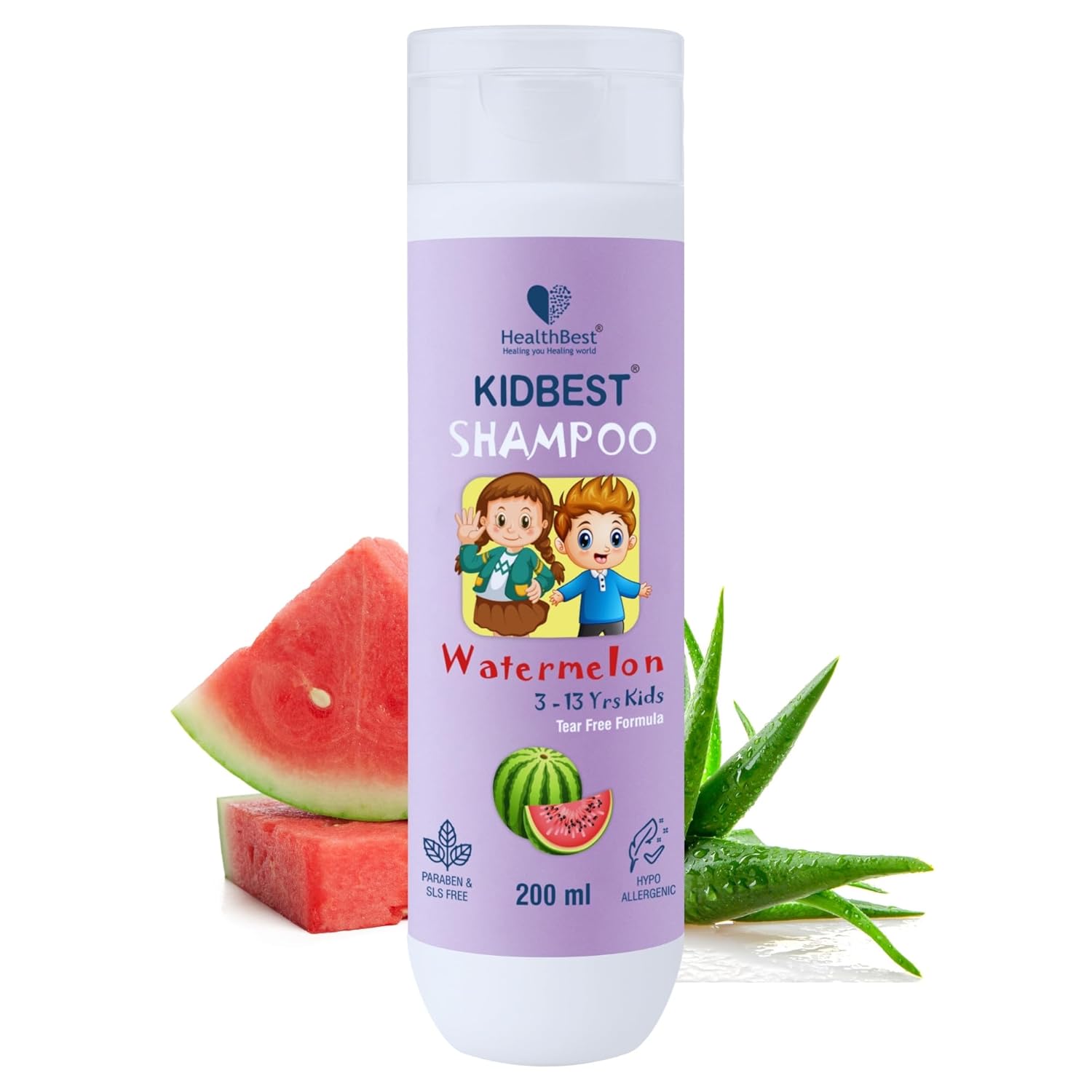 HealthBest Kids Tear-Free Shampoo Watermelon 200ml