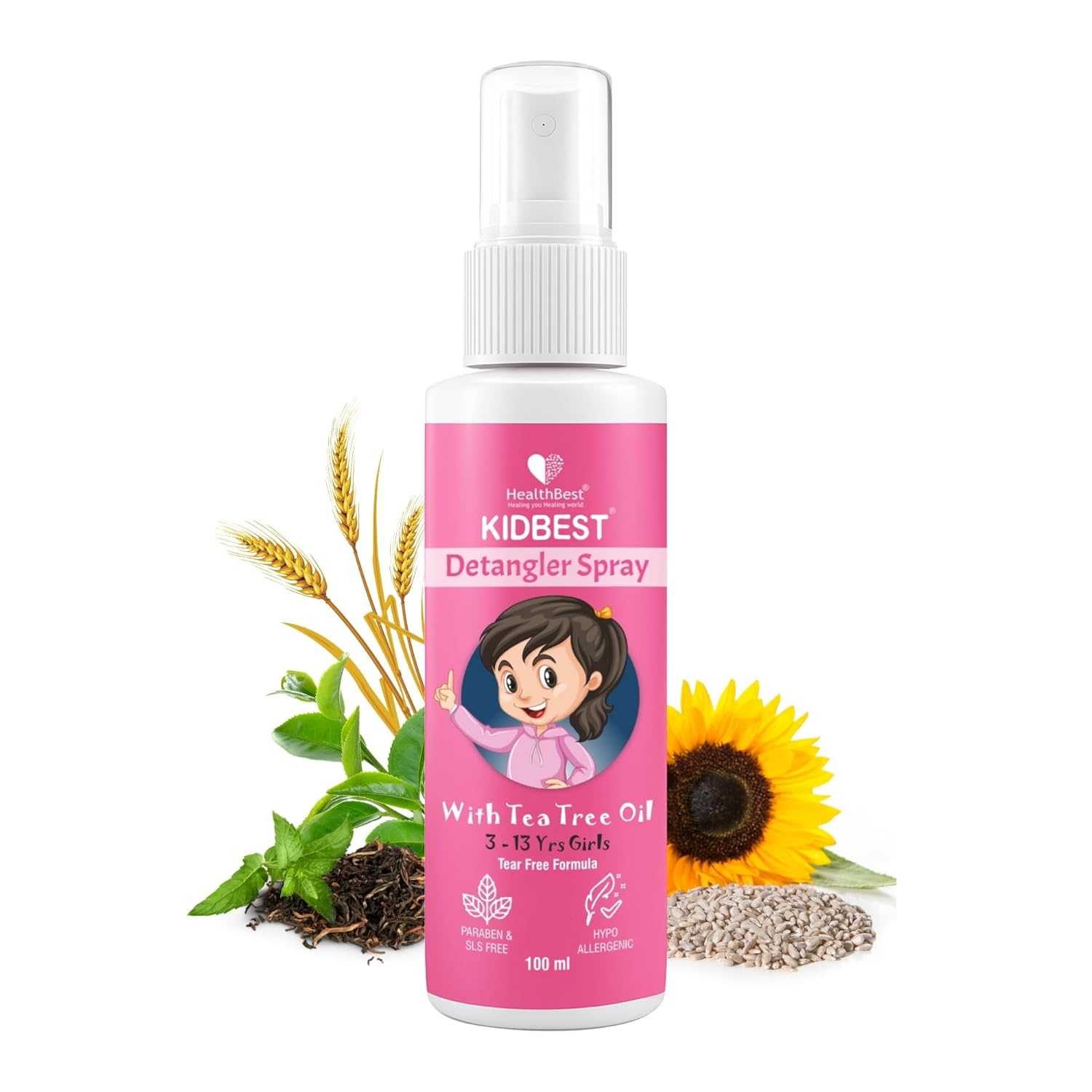 HealthBest Kids Tea Tree Detangler Spray 100ml