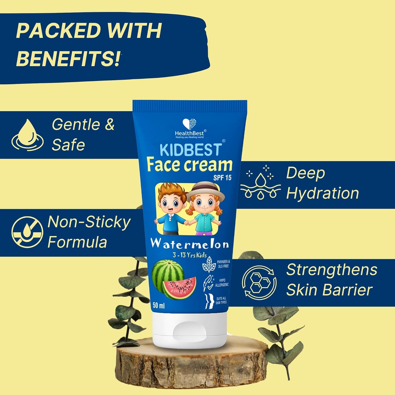 HealthBest Kids Face Cream SPF 15 50ml - Image 2