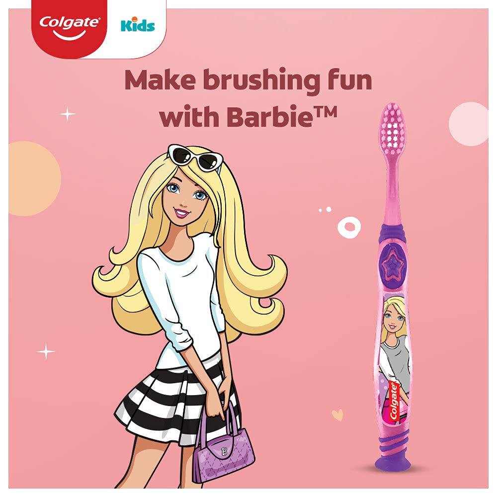 Colgate Barbie Kids Toothbrush Pack of 3 - Image 2