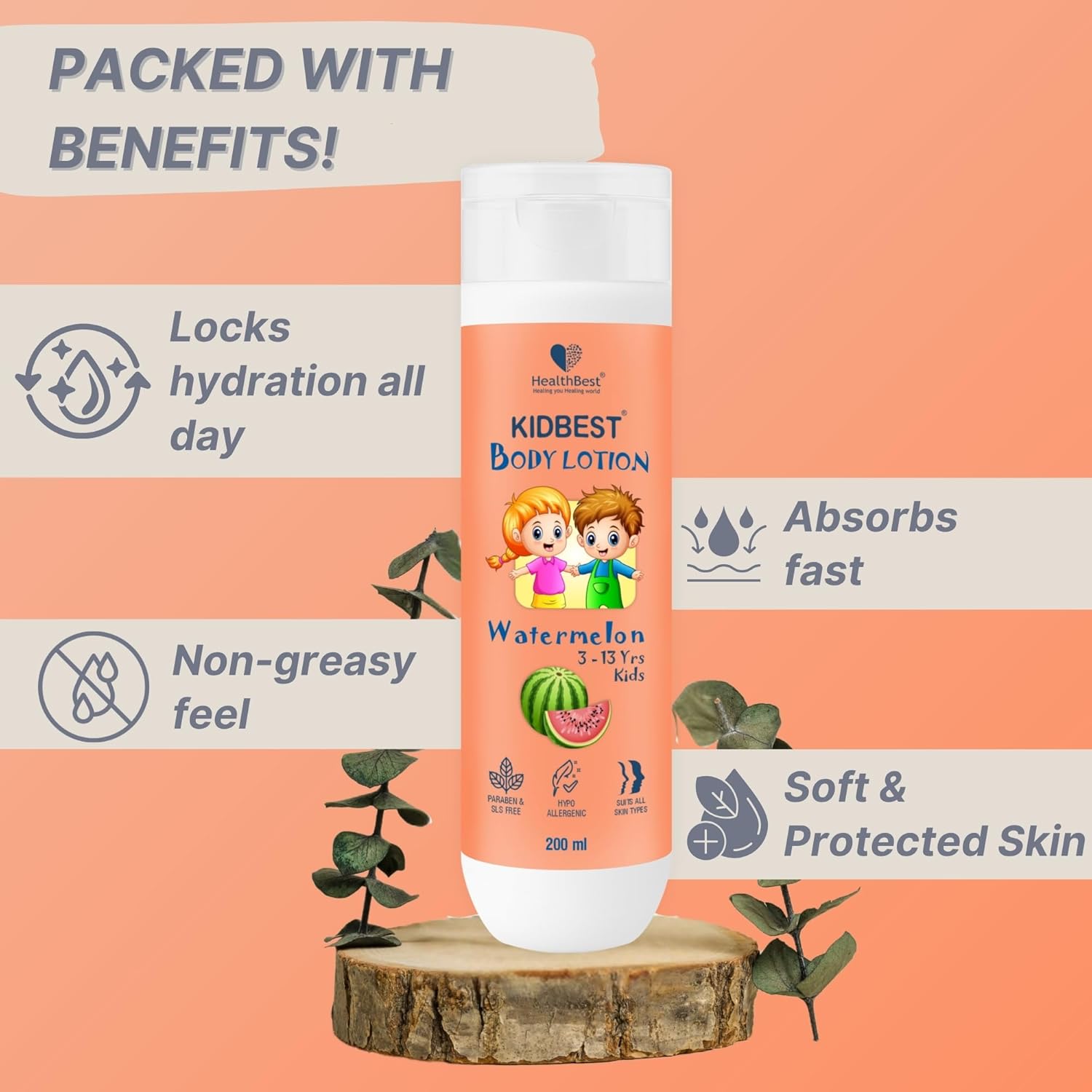 HealthBest Kids Body Lotion 200ml - Image 2