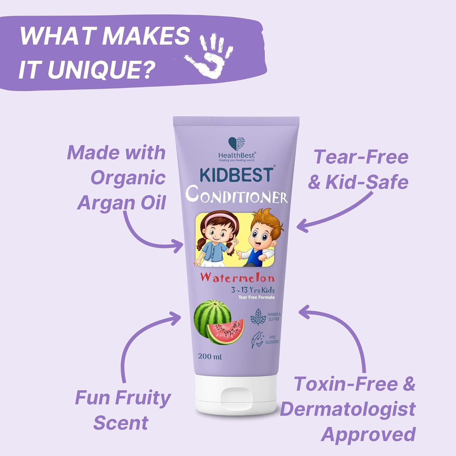 HealthBest Kids Conditioner 200ml - Image 3