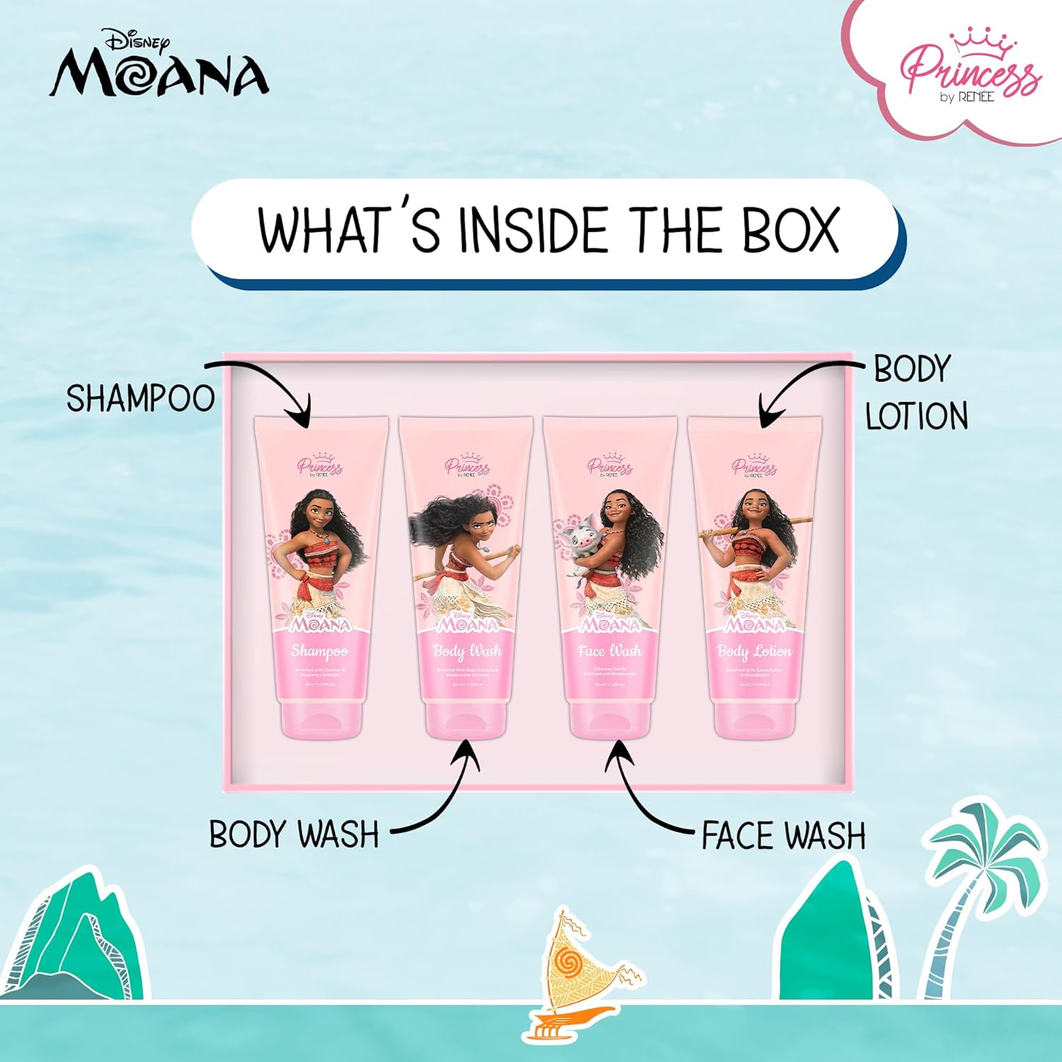 RENEE Disney Moana Bath & Body Combo Set of 4 - Image 4