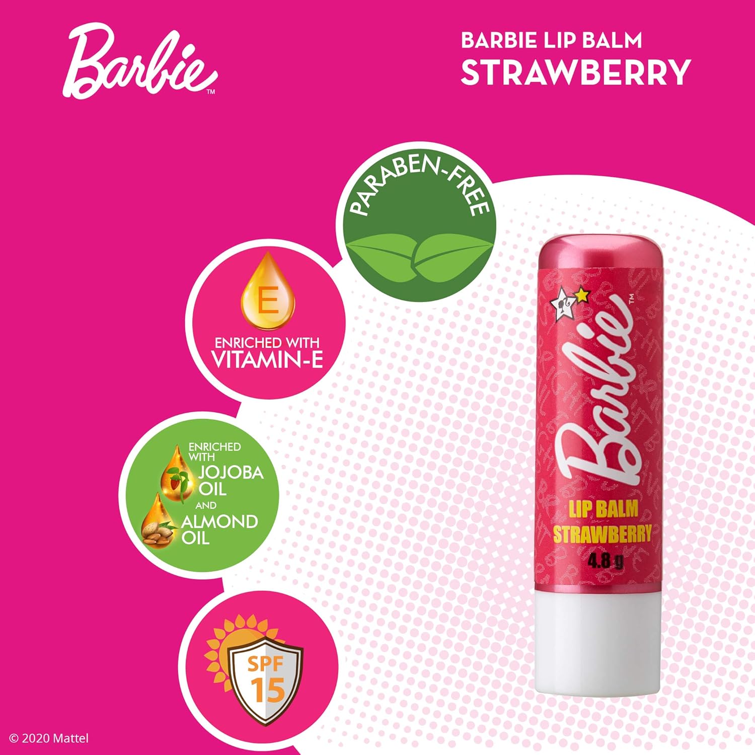 Barbie Strawberry Lip Balm 4.8g - Image 4