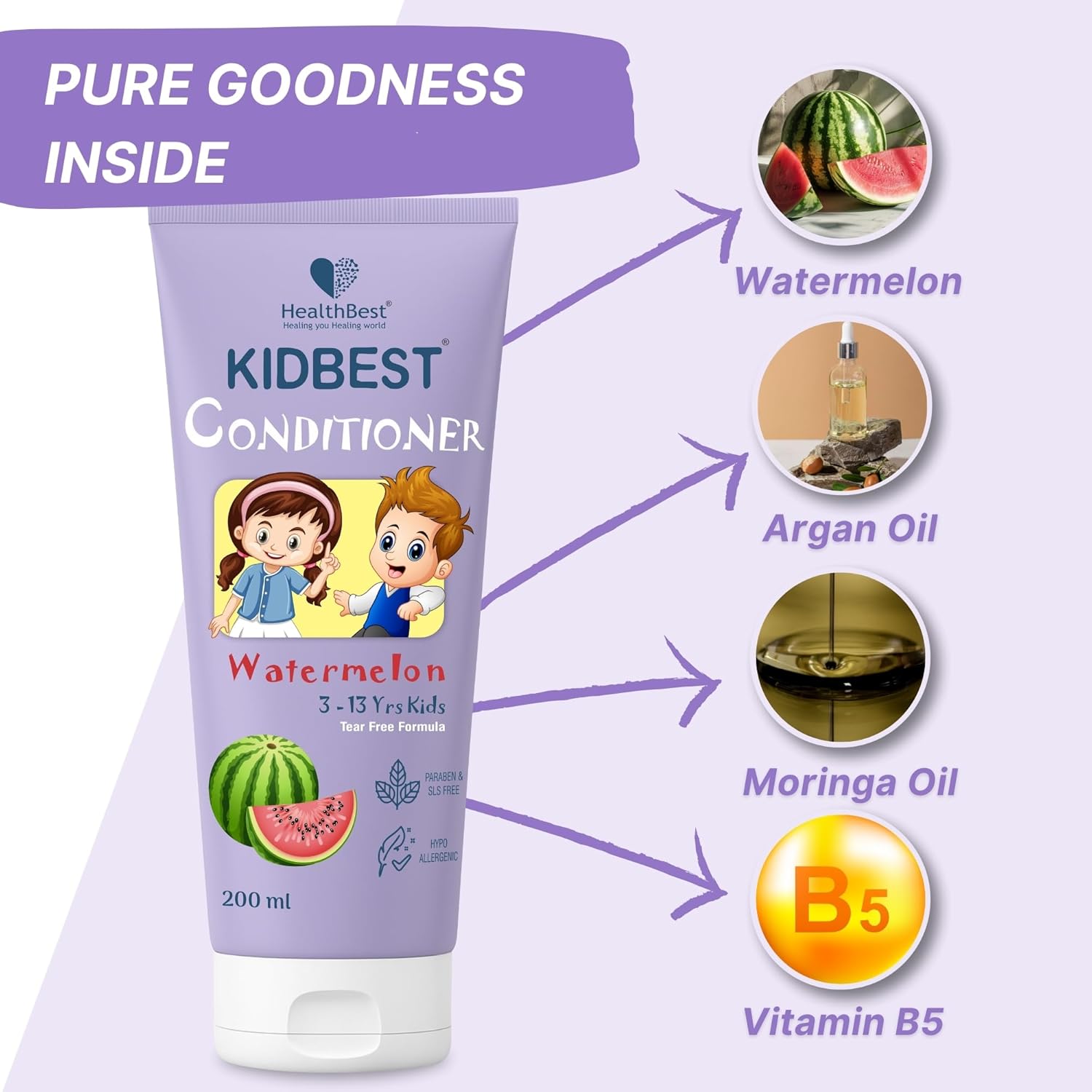 HealthBest Kids Conditioner 200ml - Image 4