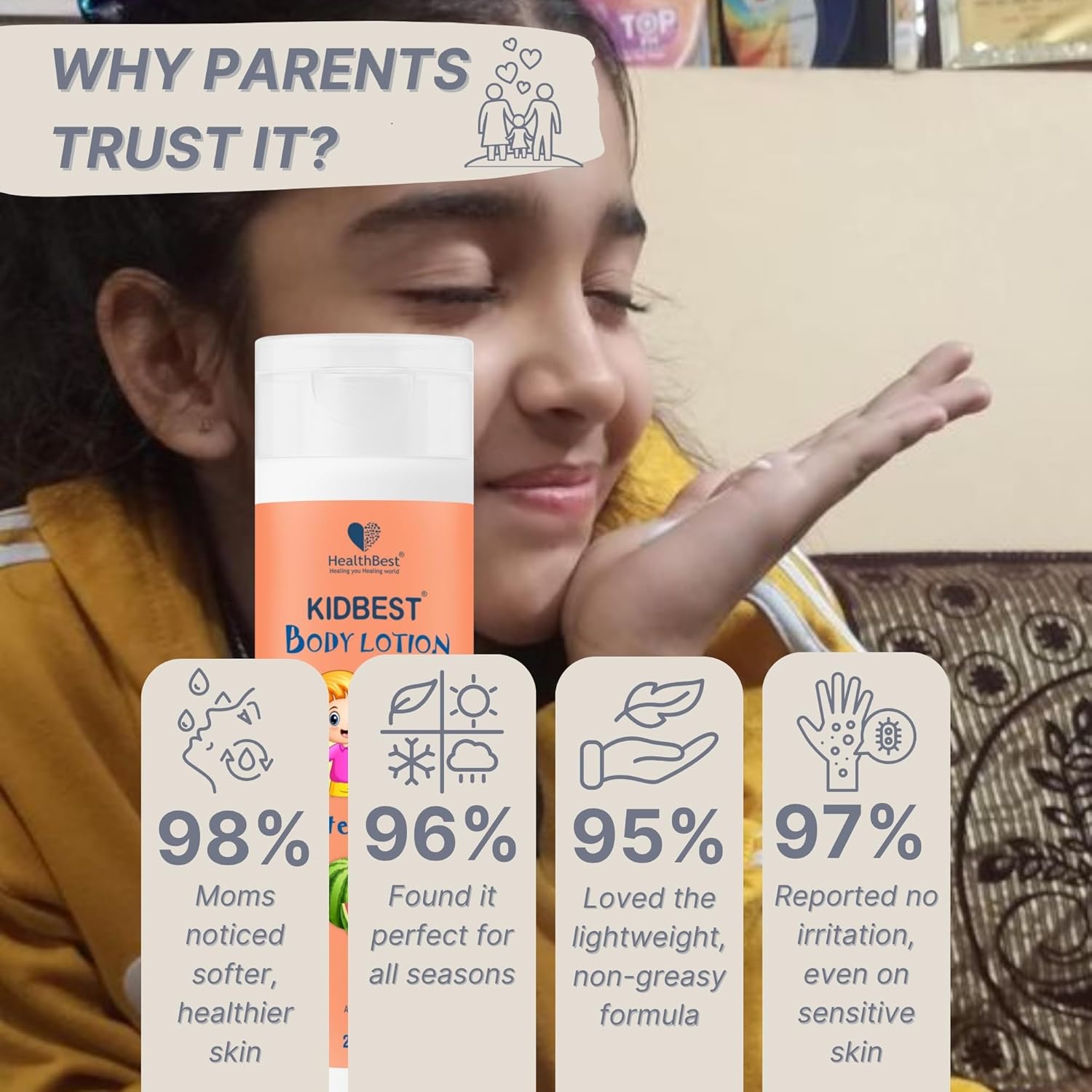 HealthBest Kids Body Lotion 200ml - Image 4