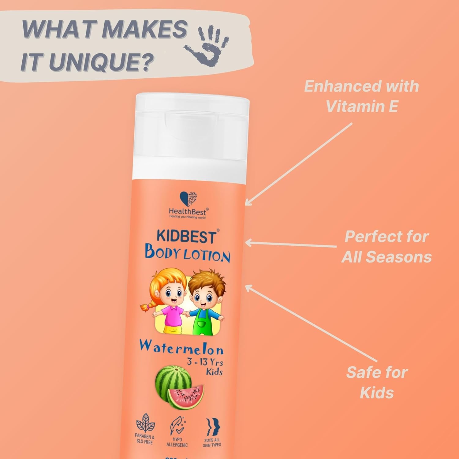 HealthBest Kids Body Lotion 200ml - Image 5