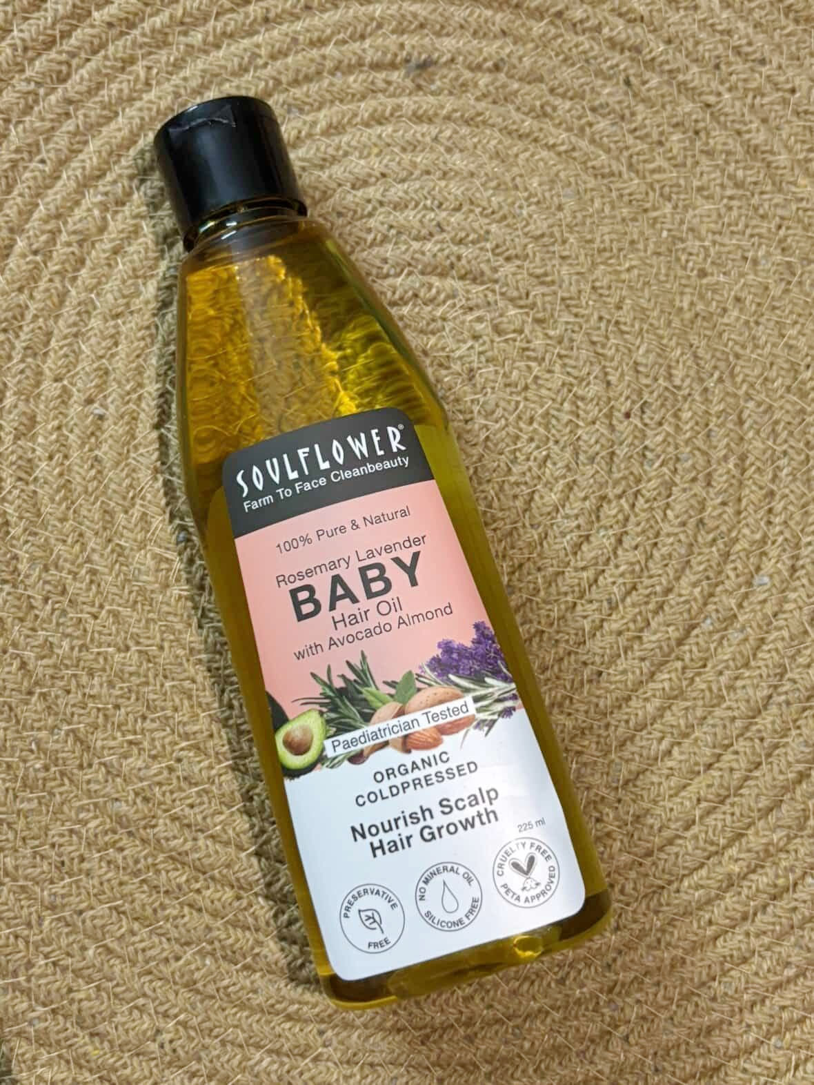 Soulflower Rosemary Baby Hair Oil